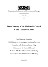Final Document of the Tenth Meeting of the OSCE Ministerial Council, Porto, 6-7 December 2002