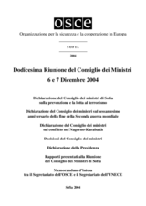 Final Document of the Twelfth Meeting of the Ministerial Council, Sofia, 6-7 December 2004 (it)