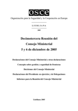 Final Document of the Thirteenth Meeting of the Ministerial Council, Ljubljana, 5 and 6 December 2005 (es)