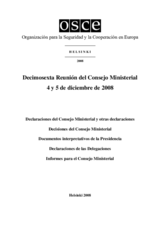 Final Document of the Sixteenth Meeting of the Ministerial Council, Helsinki, 4 and 5 December 2008 (es)