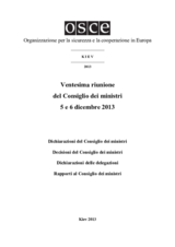 Final Document of the Twentieth Meeting of the Ministerial Council, Kyiv, 5-6 December 2013 (it)