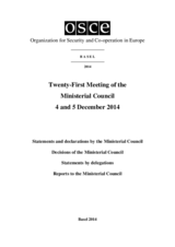 Final Document of the Twenty-First Meeting of the Ministerial Council, Basel, 4-5 December 2014