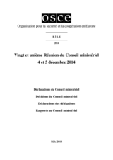 Final Document of the Twenty-First Meeting of the Ministerial Council, Basel, 4-5 December 2014 (fr)
