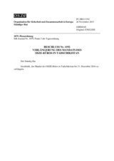 Beschluss Nr. 1192 des Ständigen Rates