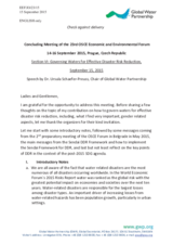 Statement by Dr. Ursula Schaefer-Preuss, Chair 