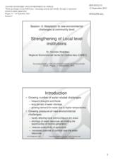 Presentation by Mr. Iskandar Abdullaev, Executive Director