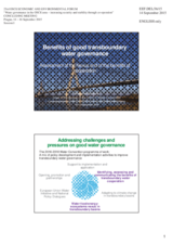 Presentation by Mr. Massimo Cozzone, Chairperson of the Meeting of the Parties to the Convention on the Protection and Use of Transboundary Watercourses and International Lakes