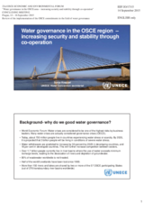 Presentation by Ms. Sonja Koeppel, Secretariat of the Convention on the Protection and Use of Transboundary Watercourses and International Lakes