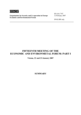 Consolidated Summary of the 15th Meeting of the Economic and Environmental Forum: Part 1