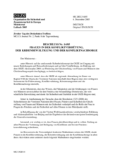 Beschluss Nr. 14/05 Frauen In Der Konfliktverhütung, Der Krisenbewältigung Und Der Konfliktnachsorge