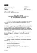 Beschluss Nr. 3/04 Bekämpfung der Nutzung des Internets zu terroristischen Zwecken