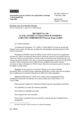 Décision No 3/04 lutte contre l’utilisation d’internet à des fins terroristes