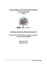 Opening remarks by Michael Georg Link at the Supplementary Human Dimension Meeting III 2014