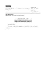 Beschluss Nr. 1187 des Ständigen Rates