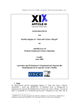 Review of draft Albanian print media law (sq)