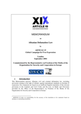 Review of Albanian defamation legislation