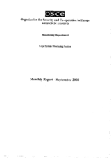 Legal System Monitoring Section Monthly Report - September 2008