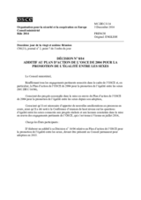 Décision no 8/14 sur l’Additif au Plan d’action de l’OSCE de 2004 pour la promotion de l’égalité entre les sexes