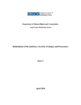 Intimidation of the Judiciary: Security of Judges and Prosecutors