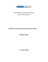 Legal System Monitoring Section Monthly Report - November 2009