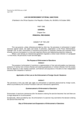 Law on Enforcement of Penal Sanctions
