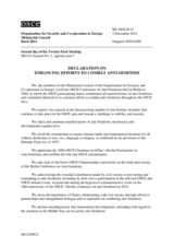 Declaration on Enhancing Efforts to Combat Anti-Semitism