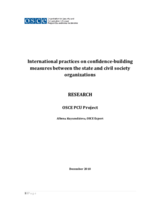 International practices on confidence-building measures between the state and civil society organizations