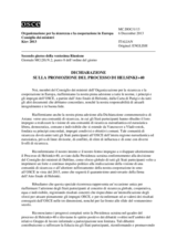 Dichiarazione sulla promozione del Processo di Helsinki+40 