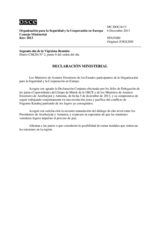 Document No. 4/13, Ministerial Statement