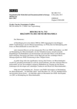 Beschluss Nr. 7/13 über die Bekämpfung des Menschenhandels 