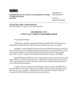 Decisione N.7/13 sulla lotta alla tratta di esseri umani