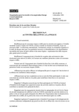 Bucharest Ministerial Decision No. 9 on Police-related Activities (fr)