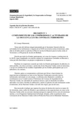 Cumplimiento de los compromisos y actividades de la osce en la lucha contra el terrorismo