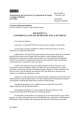 Porto Ministerial Decision No. 3 on the Annual Security Review Conference (it)