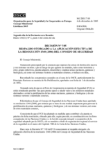 Ljubljana Ministerial Decision No. 7 on supporting the effective implementation of UN Security Council Resolution 1540 (2004) (es)