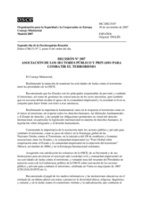Decisión Nº 5/07 relativa a la asociación de los sectores público y privado para combatir el terrorismo