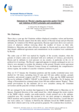 Statement by the Delegation of Ukraine on the ongoing aggression against Ukraine and violations of OSCE principles and commitments by the Russian Federation