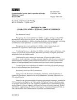 Decision No. 15/06 on the combating sexual exploitation of children