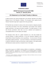 Statement by the Dutch EU Presidency on the death penalty in Belarus