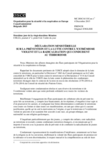 Ministerial Declaration on Preventing and Countering Violent Extremism and Radicalization that lead to Terrorism