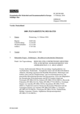 Journal der 1089. Plenarsitzung des Ständigen Rates 