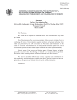 Statement by the Delegation of Armenia on the Zero Discrimination Day, observed on 1 March 2016