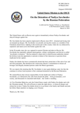 Statement by the Delegation of the United States of America on the abduction and illegal detention of Ukrainian citizens by the Russian Federation