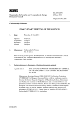 Journal of the 870th Plenary Meeting of the Permanent Council