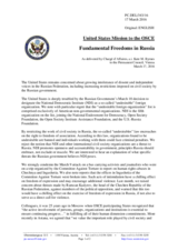 Statement by the Delegation of the United States of America on the fundamental freedoms in the Russian Federation