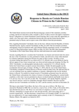 Statement by the Delegation of the United States of America in response to the statement by the Delegation of the Russian Federation on Mr. K. Yaroschenko and Mr. V. Bout