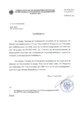 Response by the Delegation of Germany to the Questionnaire on the Code of Conduct on Politico-Military Aspects of Security
