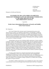 Statement by the Delegation of the Russian Federation on the Thirty-fifth round of the Geneva International Discussions, held on 22 and 23 March 2016
