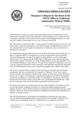 Statement by the Delegation of the United States of America in response to the report by the Head of the OSCE Office in Tajikistan, Ambassador Markus Müller