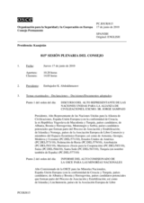 Journal of the 815th Plenary Meeting of the Permanent Council (es)